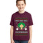 Ho Ho Ho Homerun, Baseball Fan Christmas Design Ugly Christmas Sweater For Kids | Unisex Boys Girls Graphic Youth T-Shirt