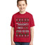 Naughty Nice 6 7 Checklist Ugly Christmas Sweater For Kids | Unisex Boys Girls Graphic Youth T-Shirt