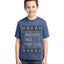 Naughty Nice 4 1 Checklist Ugly Christmas Sweater For Kids | Unisex Boys Girls Graphic Youth T-Shirt