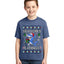 Season's Eatings Shark Ugly Christmas Sweater For Kids | Unisex Boys Girls Graphic Youth T-Shirt