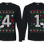 41 Combination Sweater Girlfriend Boyfriend Gift His and Hers Matching Ugly Christmas Couple Long Sleeve Shirt