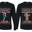 Official Candy Cane Licker Gingerbread Taster Sweater Girlfriend Boyfriend Gift His and Hers Matching Ugly Christmas Couple Long Sleeve Shirt