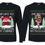 Come Down My Chimney Hold My Package Sweater Girlfriend Boyfriend Gift His and Hers Matching Ugly Christmas Couple Long Sleeve Shirt