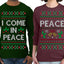 I Come in Peace Funny Matching His and Hers Couples Shirt Girlfriend Boyfriend Gift His and Hers Matching Ugly Christmas Couple Long Sleeve Shirt