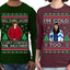 Damn Jackie I Can't Control the Weather, I'm Cold Too Funny Shirt Girlfriend Boyfriend Gift His and Hers Matching Ugly Christmas Couple Long Sleeve Shirt