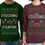 The Stocking, The Stocking Stuffer | Funny  Couples Cute Shirt Girlfriend Boyfriend Gift His and Hers Matching Ugly Christmas Couple Long Sleeve Shirt
