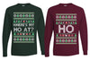 Where's My Ho At? Ho Sweater Girlfriend Boyfriend Gift His and Hers Matching Ugly Christmas Couple Long Sleeve Shirt