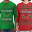 The Stocking, The Stocking Stuffer | Funny  Couples Cute Shirt Girlfriend Boyfriend Gift His and Hers Matching Ugly Christmas Couple Long Sleeve Shirt