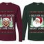 Deliver All Night Long So Good He Came Twice Sweater Girlfriend Boyfriend Gift His and Hers Matching Ugly Christmas Couple Long Sleeve Shirt