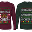 Spreading Christmas Cheer Sweater Girlfriend Boyfriend Gift His and Hers Matching Ugly Christmas Couple Long Sleeve Shirt