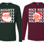 Naughty, Nice Santa Claus Mrs Claus Couples Shirt Girlfriend Boyfriend Gift His and Hers Matching Ugly Christmas Couple Long Sleeve Shirt