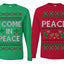 I Come in Peace Funny Matching His and Hers Couples Shirt Girlfriend Boyfriend Gift His and Hers Matching Ugly Christmas Couple Long Sleeve Shirt
