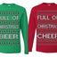 Full of Christmas Cheer Beer Husband Wife Couple Shirt Girlfriend Boyfriend Gift His and Hers Matching Ugly Christmas Couple Long Sleeve Shirt