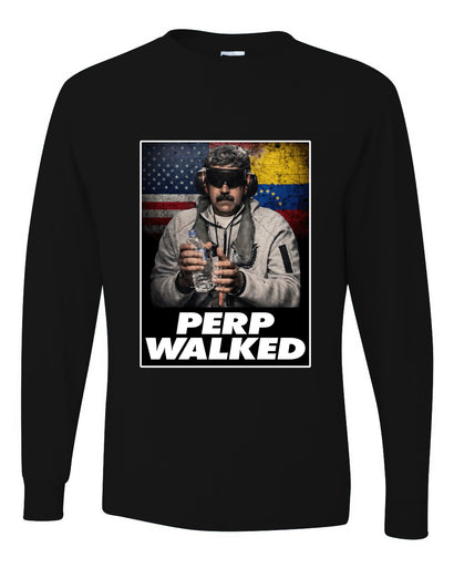 Venezuelan Dictator Maduro Captured Perp Walked Sweater, Unisex Mens Long Sleeve Shirt