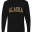 Alaska  Camo Fill Orange Outline Sweater, Unisex Mens Long Sleeve Shirt