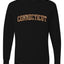 Connecticut  Camo Fill Orange Outline Sweater, Unisex Mens Long Sleeve Shirt