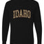 Idaho  Camo Fill Orange Outline Sweater, Unisex Mens Long Sleeve Shirt