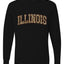 Illinois  Camo Fill Orange Outline Sweater, Unisex Mens Long Sleeve Shirt