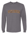 Wisconsin  Camo Fill Orange Outline Sweater, Unisex Mens Long Sleeve Shirt