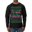Too Cute to Wear an Ugly Sweater, Funny Classic Pink Candy Cane Reindeer Cute Diva Girl Xmas Ugly Christmas Sweater Mens Long Sleeve Shirt
