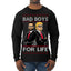 Bad Boys for Life Donald Trump JD Vance Funny 90s Movie Ugly Christmas Sweater Mens Long Sleeve Shirt