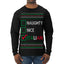 Naughty Nice Italian Funny Italians Italy Colors Ugly Christmas Sweater Mens Long Sleeve Shirt