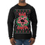 Hail Santa Funny Satanic Candy Devil Heavy Metal Satan Ugly Christmas Sweater Mens Long Sleeve Shirt