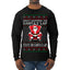 What Happens on Santa's Lap Stays on Santa's Lap, Funny Dirty X Rated Naughty Ugly Christmas Sweater Mens Long Sleeve Shirt