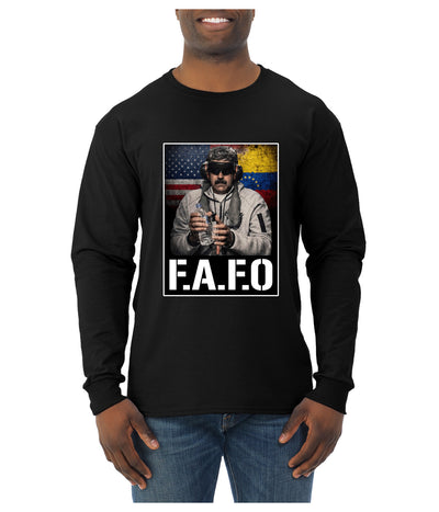 Venezuelan Dictator Maduro Captured F Around Find Out Sweater, Unisex Mens Long Sleeve Shirt