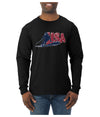 USA Winter Team Sports Fan Collection | USA Skier Sweater, Unisex Mens Long Sleeve Shirt