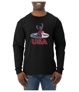 USA Winter Team Sports Fan Collection | USA Skater Sweater, Unisex Mens Long Sleeve Shirt