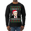 Merry Creedmas Office Humor TV  Ugly Christmas Sweater Mens Long Sleeve Shirt