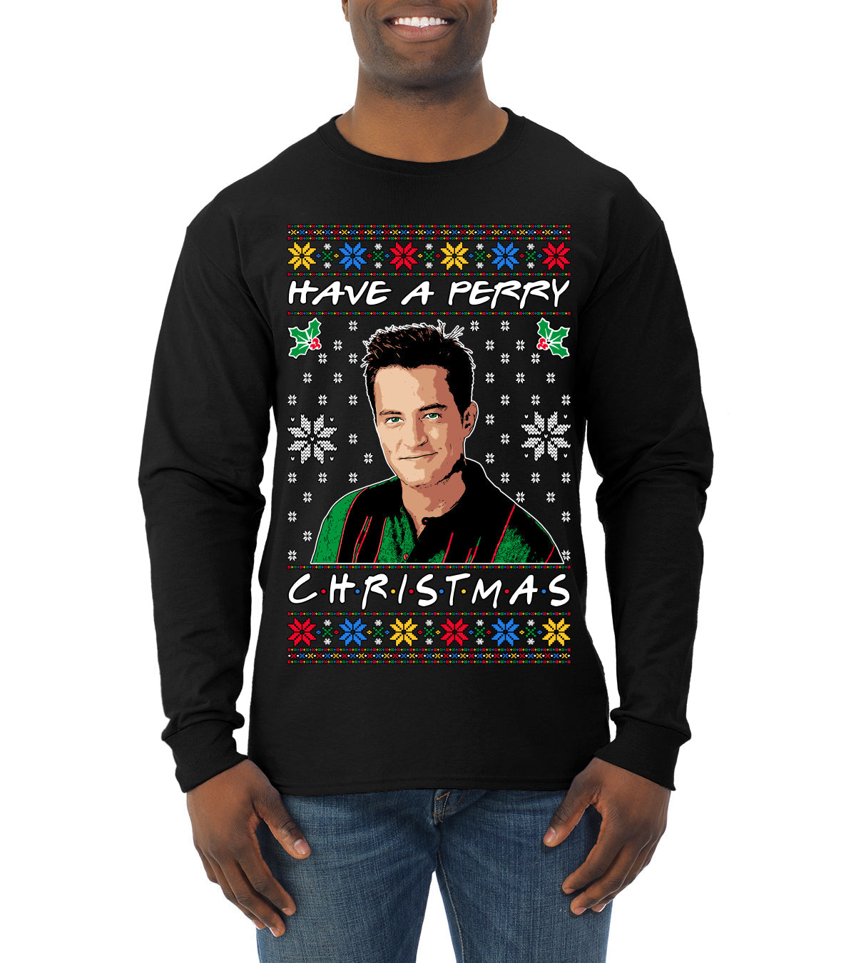 Have a Perry Christmas Ugly Christmas Sweater Mens Long Sleeve Shirt