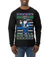 Santa Backs The Blue Pro Police Santa Claus Ugly Christmas Sweater Mens Long Sleeve Shirt
