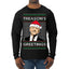 Treason's Greetings Biden President Humor Ugly Christmas Sweater Mens Long Sleeve Shirt