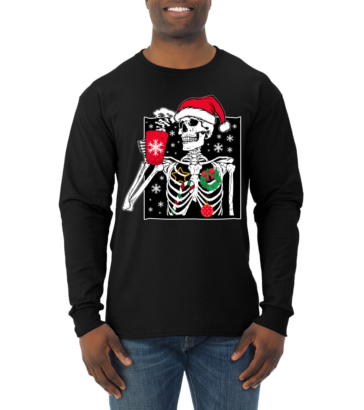 When You're Dead Inside But It's Christmas Christmas Mens Long Sleeve Shirt