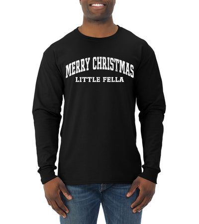 Vintage Movie Quote Merry Christmas Little Fella Christmas Mens Long Sleeve Shirt