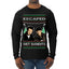 Escaped Bandits Classic Home Holiday Movie Ugly Christmas Sweater Mens Long Sleeve Shirt