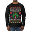Nakatomi Corporation Christmas Party 1988 Plaza Logo, Classic Die Hard McClane 80s Xmas Movie Quote Ugly Christmas Sweater Mens Long Sleeve Shirt