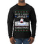 Have a Holly Jawlly Christmas, Cute Shark, Ugly Christmas Sweater Mens Long Sleeve Shirt