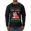 This Santa Loves going down, Funny dirty Humor, Ugly Christmas Sweater Mens Long Sleeve Shirt