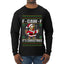 F-CAW-F IT'S CHRISTMAS, Ugly Christmas Sweater Mens Long Sleeve Shirt