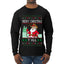 Merry Christmas Y'all Christmas Sweater, Ugly Christmas Sweater Mens Long Sleeve Shirt