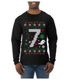 Christmas 7 Meme, Ugly Christmas Sweater Unisex Mens Long Sleeve Shirt