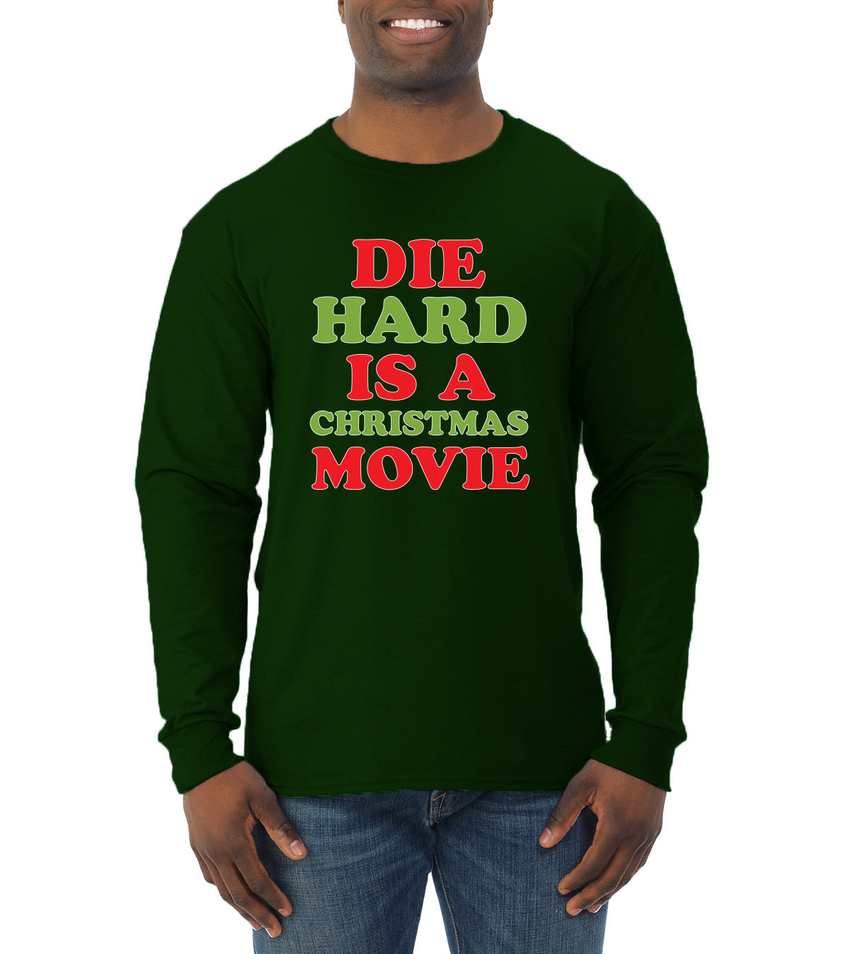 Die Hard is a Christmas Movie Christmas Mens Long Sleeve Shirt