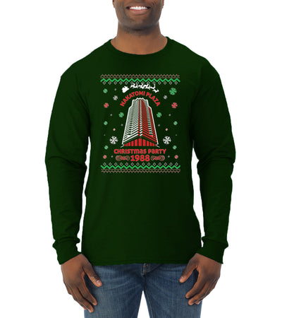 Nakatomi Plaza Christmas Party 1988 Ugly Christmas Sweater Mens Long Sleeve Shirt