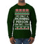 I'm Only A Morning Person on December 25th Ugly Christmas Sweater Mens Long Sleeve Shirt
