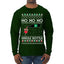 Ho Ho Ho Whole Bottle Wine Spirits Ugly Christmas Sweater Mens Long Sleeve Shirt