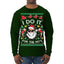 I Do It for the Hos Funny Santa Claus Ugly Christmas Sweater Mens Long Sleeve Shirt