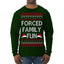 Forced Family Fun, Xmas Holiday Funny Ugly Christmas Sweater Mens Long Sleeve Shirt